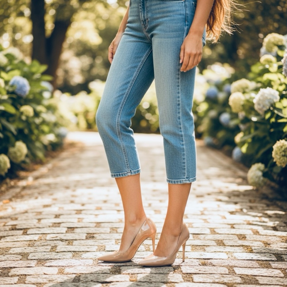 Jimmy Choo (Authentic) Abel- nude patent leather pumps